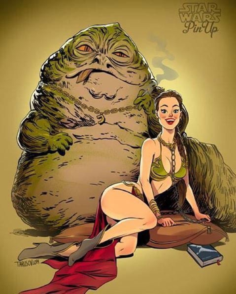 Un artista ruso cambió el género de los héroes de "Star Wars" y los pintó en el estilo pin-up