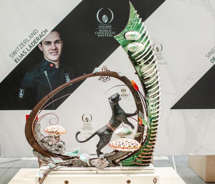 Un español con un elefante ganó el concurso de maestros chocolateros