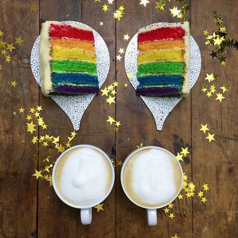 Un hombre prepara desayunos simétricos para su amada todos los días Un hombre prepara desayunos simétricos para su amada todos los días