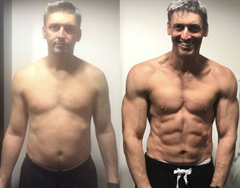 Un padre de tres hijos de 45 años con barriga cervecera se convirtió en un dios del fitness en 12 semanas