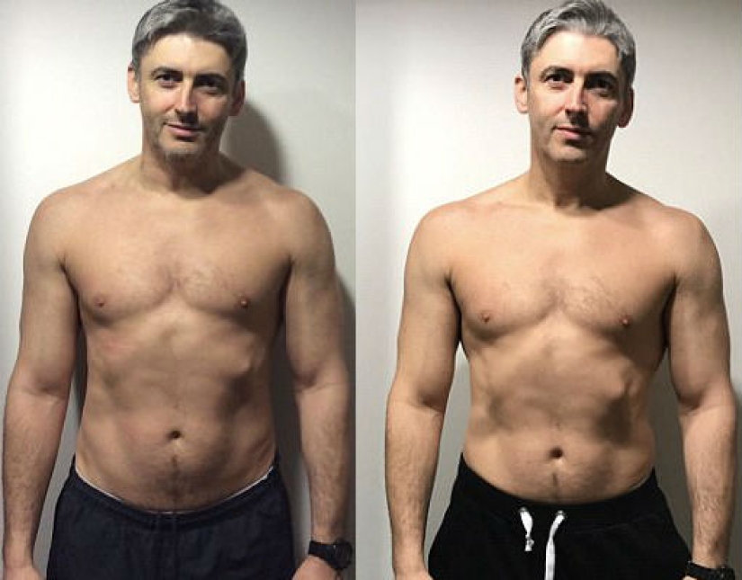 Un padre de tres hijos de 45 años con barriga cervecera se convirtió en un dios del fitness en 12 semanas