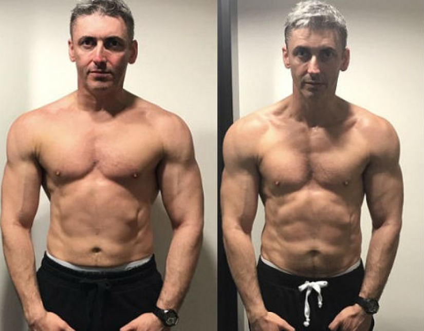 Un padre de tres hijos de 45 años con barriga cervecera se convirtió en un dios del fitness en 12 semanas