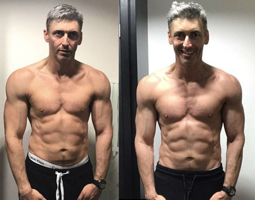 Un padre de tres hijos de 45 años con barriga cervecera se convirtió en un dios del fitness en 12 semanas