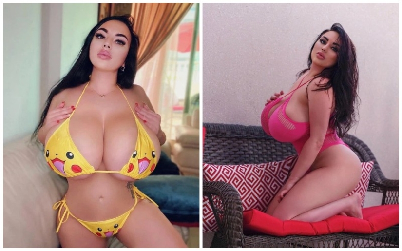 Una modelo de Instagram de Rusia con un décimo tamaño de pecho afirma que nunca ha hecho cirugía plástica