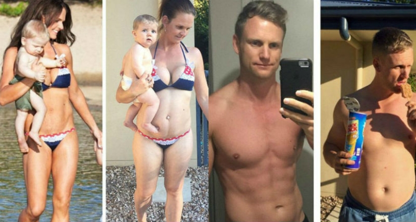Una pareja obsesionada con los deportes decidió engordar para demostrar que su programa de acondicionamiento físico realmente funciona