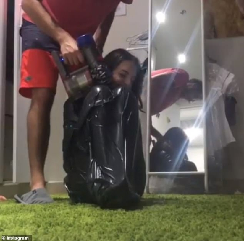 Vacuum challenge: funny entertainment with a possible fatal outcome