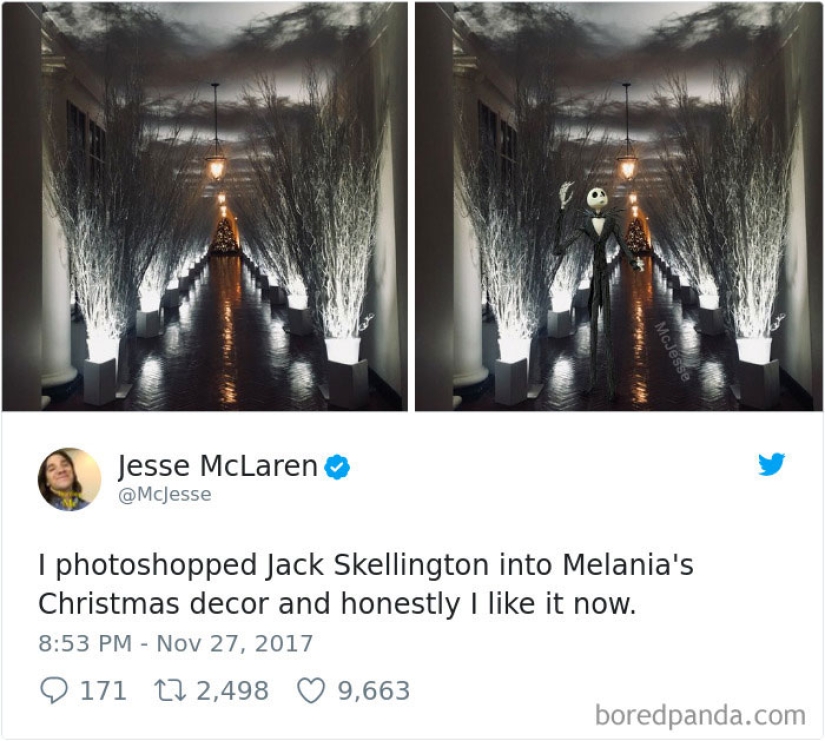 "Very strange funeral": social networks parody the festive decoration of the White House from Melania Trump