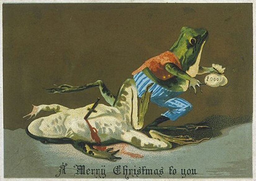 Victorian Christmas cards that will make you doubt the good intentions of the sender