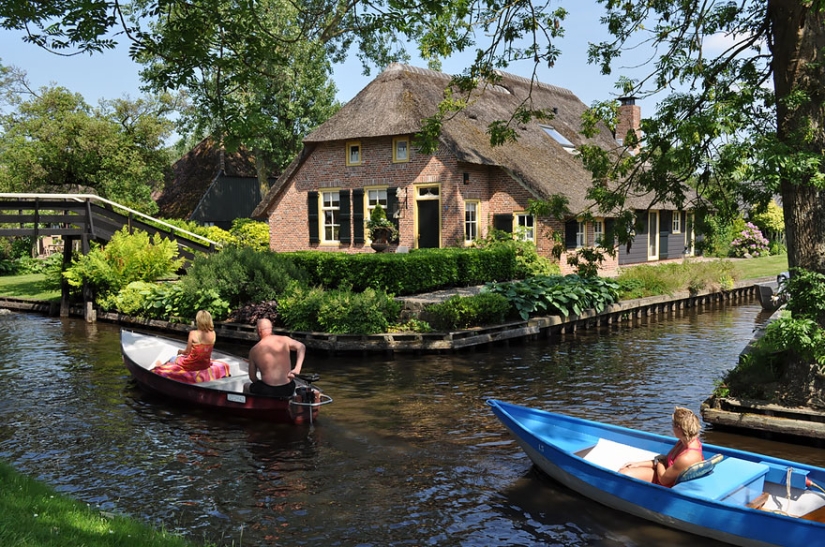 Village without roads in the Netherlands
