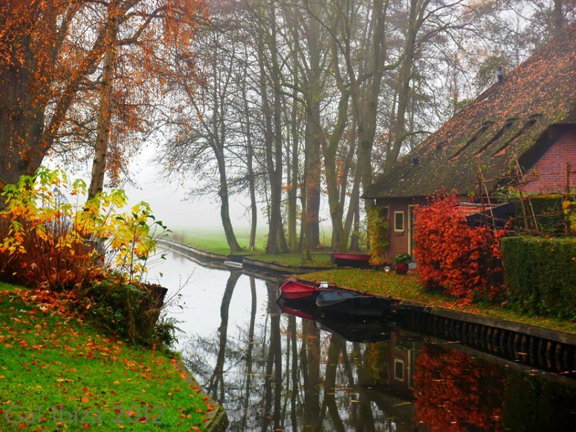 Village without roads in the Netherlands