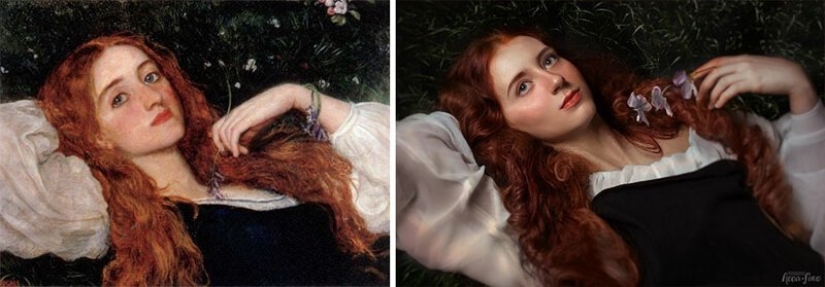 VKontakte users have recreated paintings of the classical era