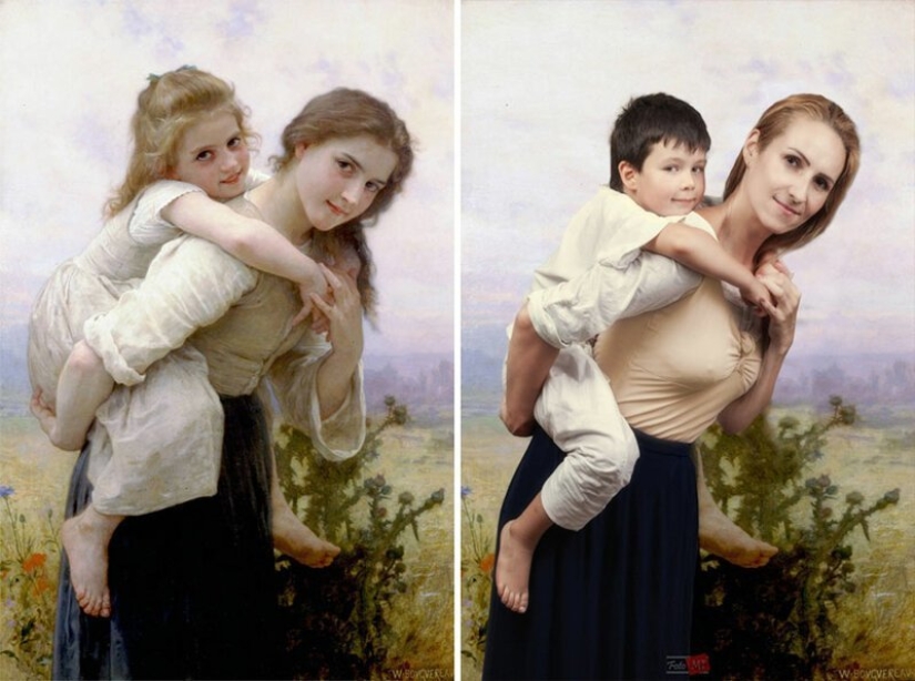 VKontakte users have recreated paintings of the classical era