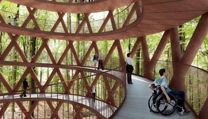 Walk — I don't want to: a spiral tower for hiking will appear in the Danish forest