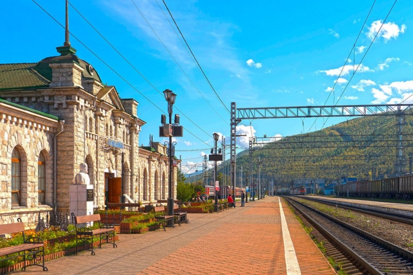 What can be seen from the train window on the Trans-Siberian Railway