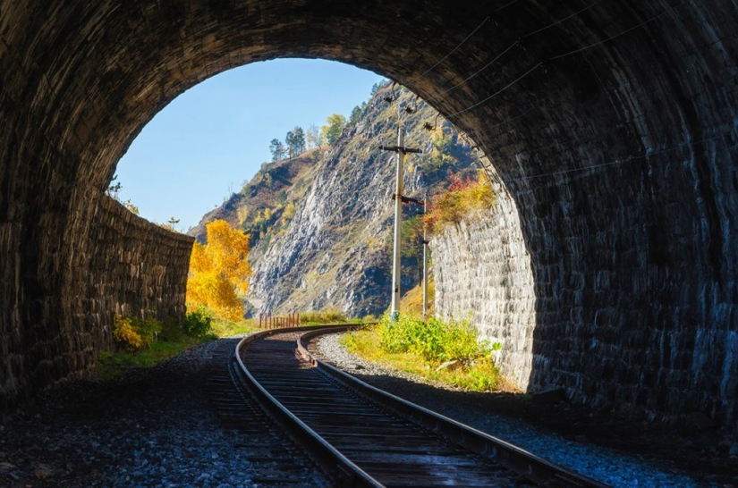 What can be seen from the train window on the Trans-Siberian Railway