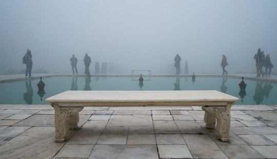 What do famous tourist places look like if you turn the camera in the other direction