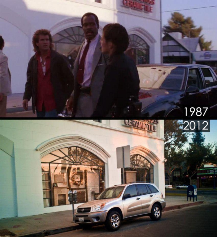 What do the places where famous Hollywood scenes were filmed look like today