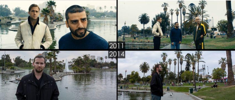 What do the places where famous Hollywood scenes were filmed look like today