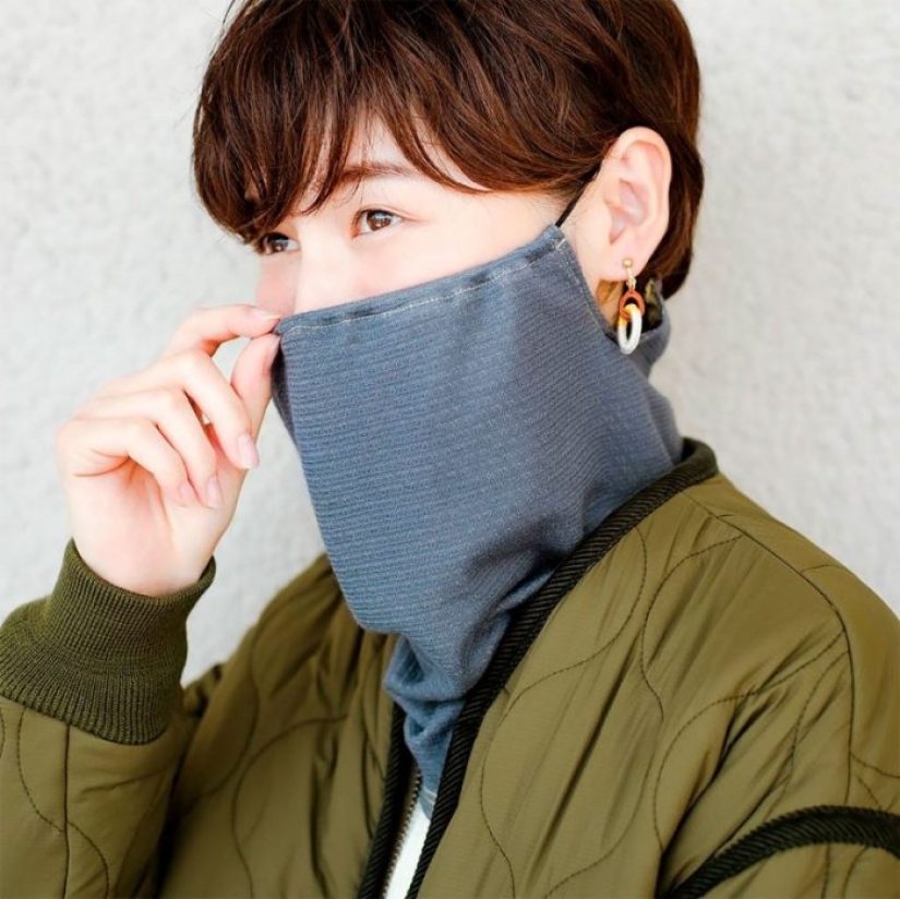 What does a Japanese snood mask look like, a fashionable alternative to a medical mask What does a Japanese snood mask look like, a fashionable alternative to a medical mask