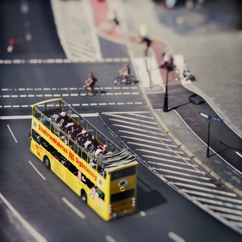 What famous cities look like in tilt-shift photos