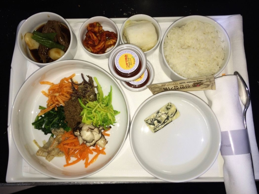 What food looks like on board an airplane in 15 airlines