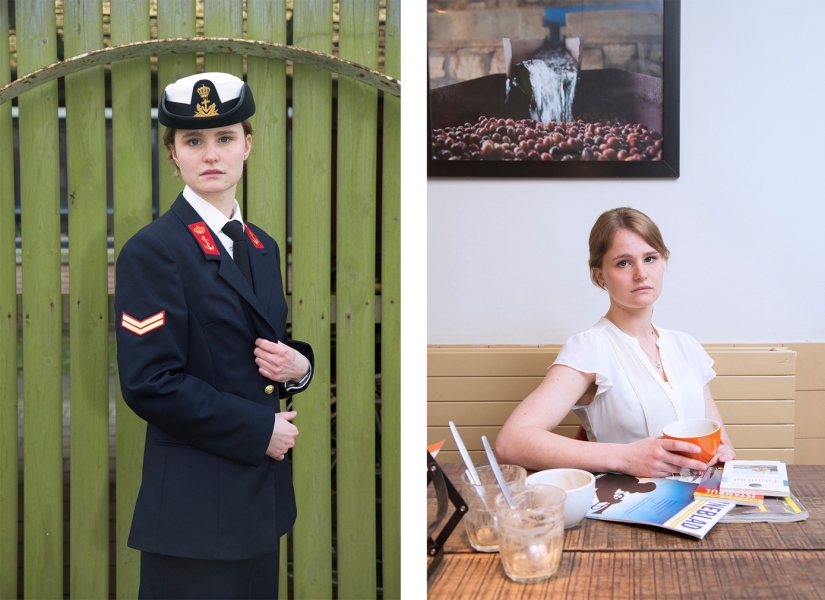 What is hidden under the uniform: girls from the Netherlands Navy in uniform and without it