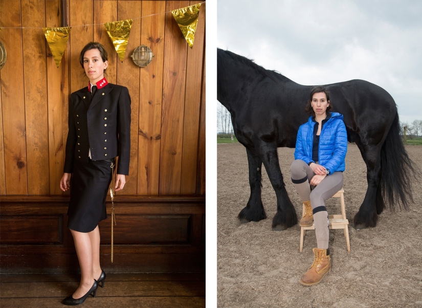 What is hidden under the uniform: girls from the Netherlands Navy in uniform and without it