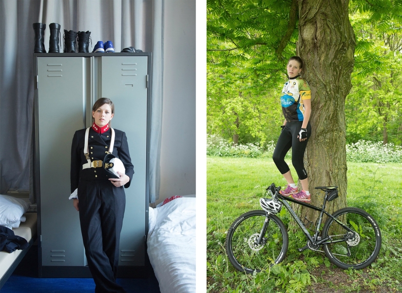 What is hidden under the uniform: girls from the Netherlands Navy in uniform and without it