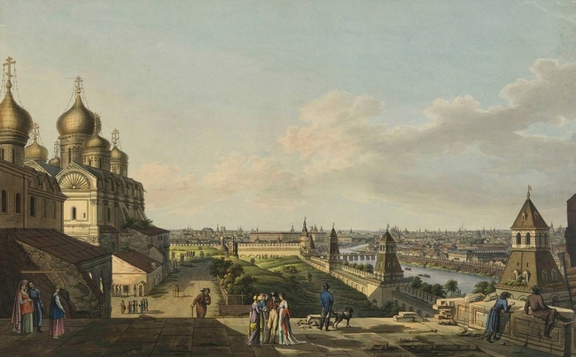 What Moscow looked like at the end of the XVIII century before the great fire of 1812