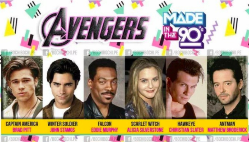 What would the "Avengers" look like if they were filmed in the 90s What would the "Avengers" look like if they were filmed in the 90s