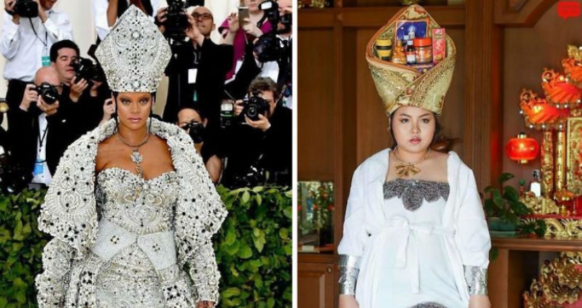 When a boring costume can be eaten: Taika recreates star outfits from products