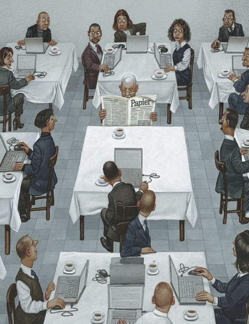Where is our world going: cartoonist Gerhard Haderer exposes the problems of modern society in overly honest illustrations Where is our world going: cartoonist Gerhard Haderer exposes the problems of modern society in overly honest illustrations