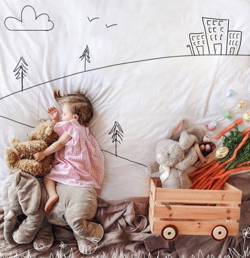 While you're sleeping: French Mom's magical photo series