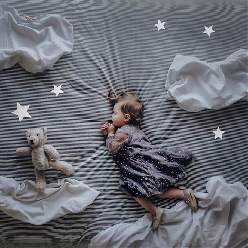 While you're sleeping: French Mom's magical photo series