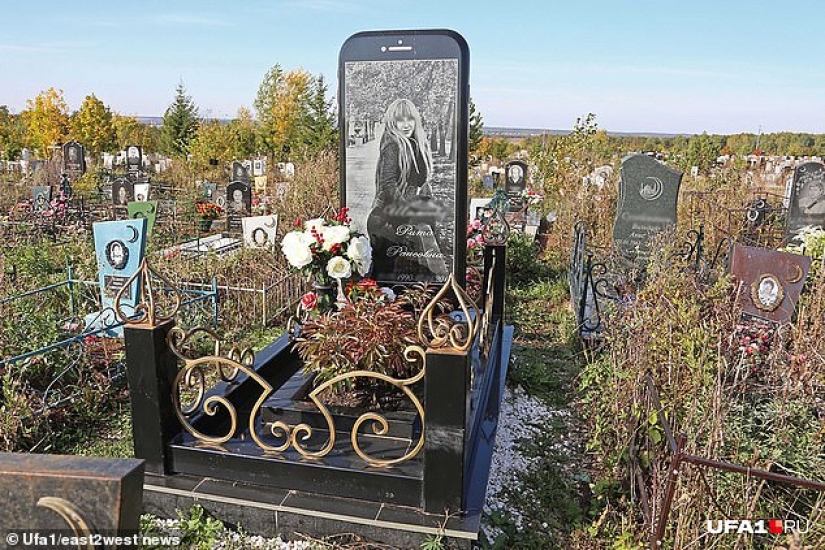 Why did a tombstone in the form of an iPhone 6 was installed on the grave of 26-year-old Rita from Ufa