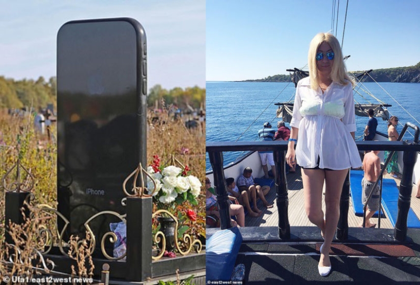 Why did a tombstone in the form of an iPhone 6 was installed on the grave of 26-year-old Rita from Ufa