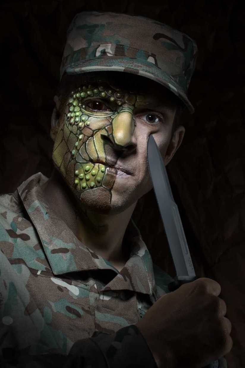 Wild soldiers: Russian photographer showed how soldiers turn into animals