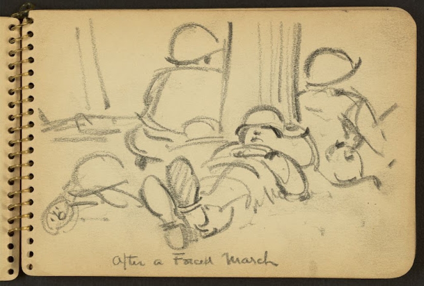World War II in the drawings of a 21-year-old soldier made in 1944 World War II in the drawings of a 21-year-old soldier made in 1944