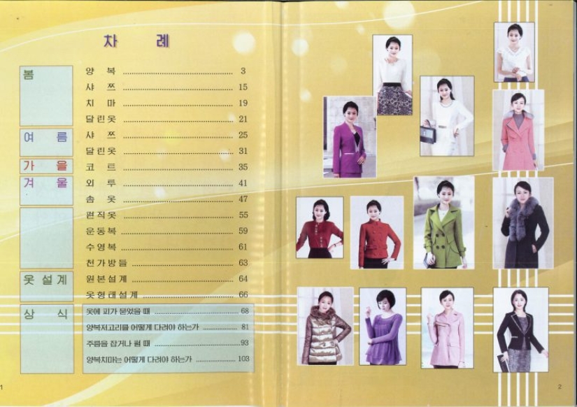 You can't forbid being beautiful: pages of a fashion magazine from North Korea