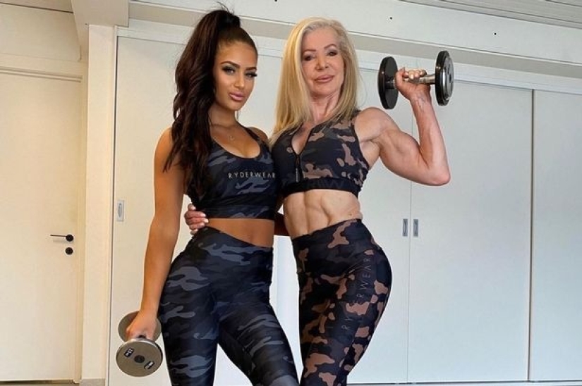 Young, groovy: a 64-year-old Australian woman is mistaken for the sister of a 20-year-old granddaughter