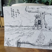 10 dibujos a mano “imaginarios” de primavera con bolígrafos de gel negros