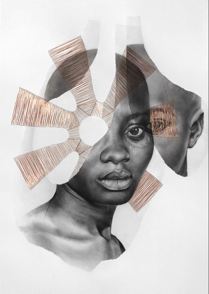 10 impresionantes retratos reconstruidos con intrincadas costuras de hilo de cobre por Mariana San Martín 10 impresionantes retratos reconstruidos con intrincadas costuras de hilo de cobre por Mariana San Martín