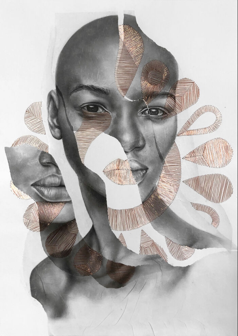 10 impresionantes retratos reconstruidos con intrincadas costuras de hilo de cobre por Mariana San Martín 10 impresionantes retratos reconstruidos con intrincadas costuras de hilo de cobre por Mariana San Martín