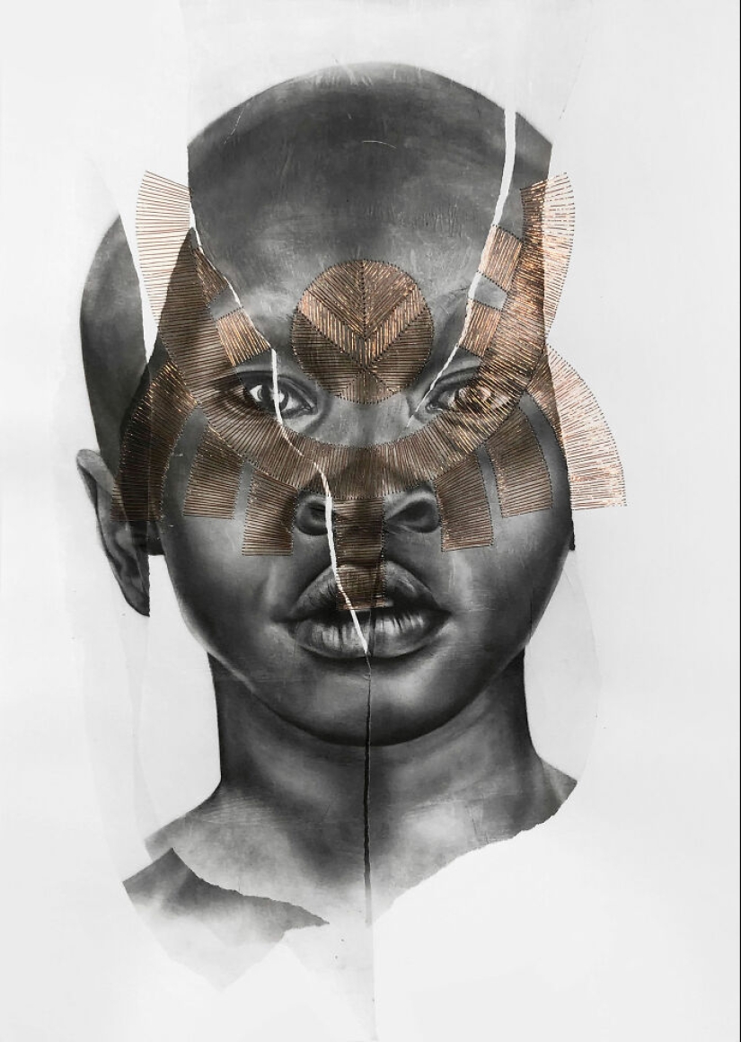 10 impresionantes retratos reconstruidos con intrincadas costuras de hilo de cobre por Mariana San Martín 10 impresionantes retratos reconstruidos con intrincadas costuras de hilo de cobre por Mariana San Martín