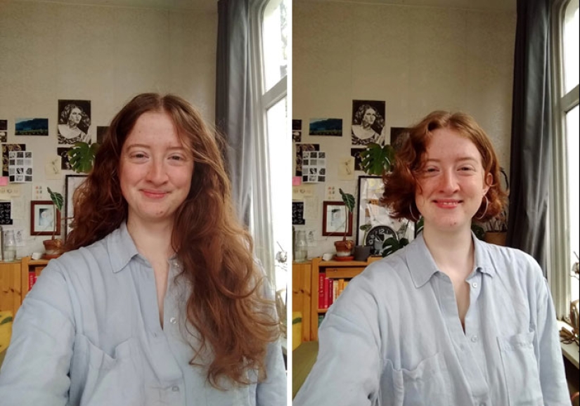 10 People Before And After Cutting Off Their Long Hair To Donate It (Part2)