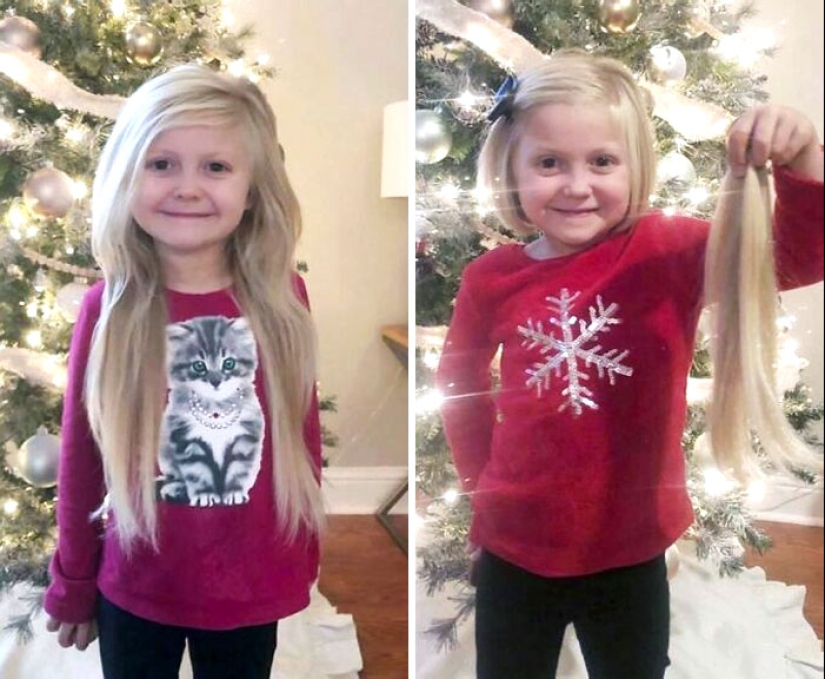 10 People Before And After Cutting Off Their Long Hair To Donate It (Part2)
