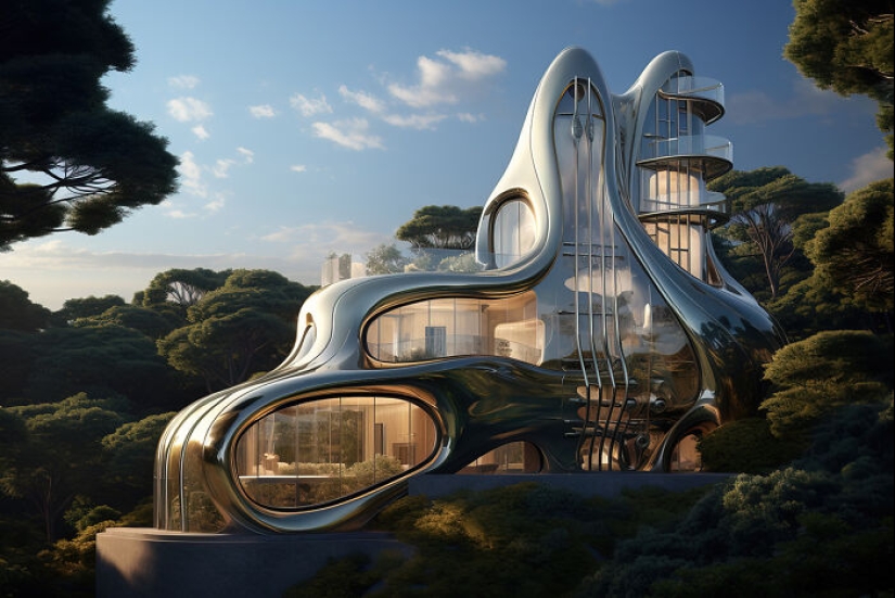 14 casas que diseñé inspirándome en las características de los instrumentos musicales con la ayuda de la IA