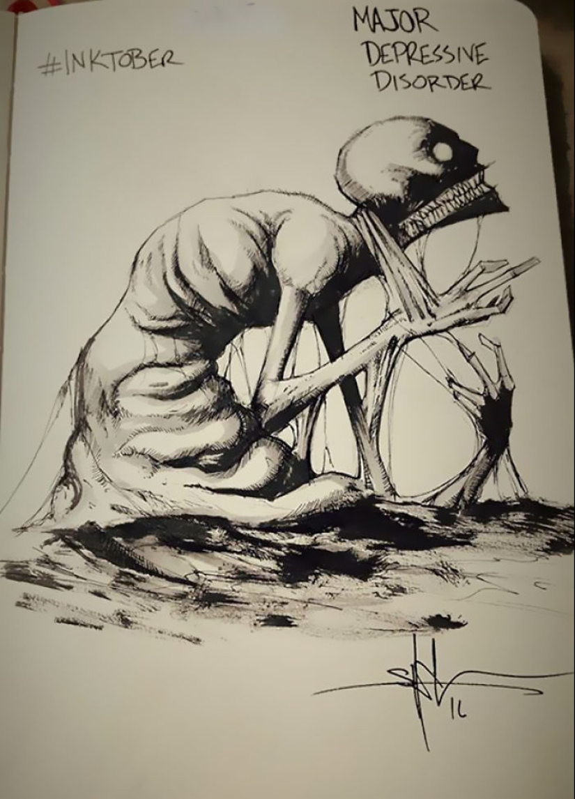 15 artistas intentan mostrar cómo se ve la depresión 15 artistas intentan mostrar cómo se ve la depresión