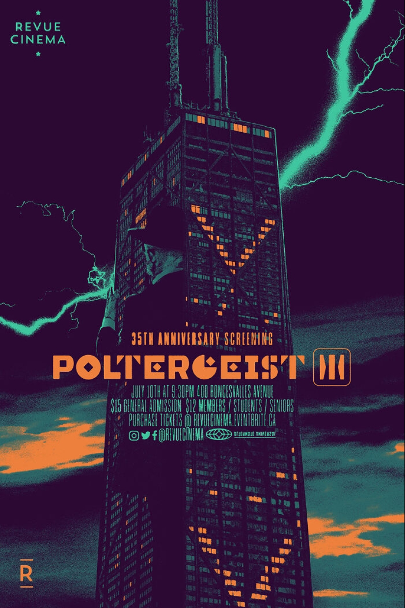 15 carteles de películas alternativas que diseñé para un teatro local en Toronto, Canadá