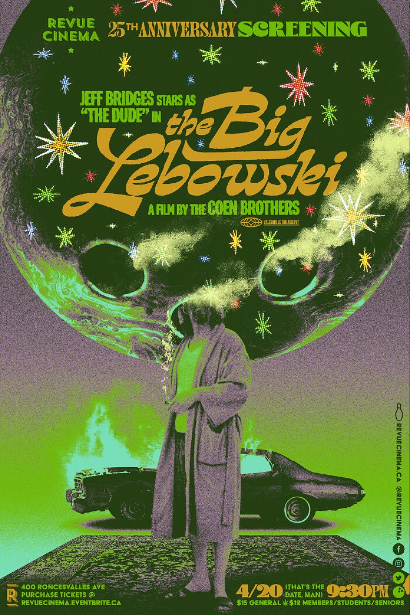 15 carteles de películas alternativas que diseñé para un teatro local en Toronto, Canadá